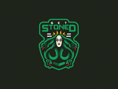 Get Stoned design esport logo esportlogo esports esports logo esports mascot gaming logo gaminglogo illustration logo