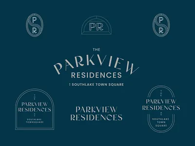 Logo Suite for Parkview apartment branding condos design graphic design hotel illustrator logo logo suite logo system luxury modern