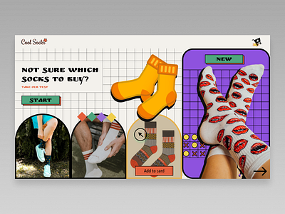 Cool Socks website branding design graphic design ui ux