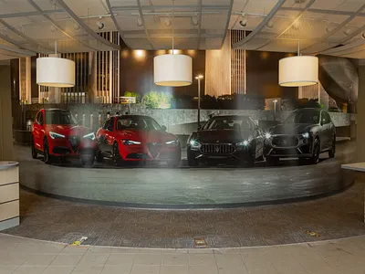 Alfa Romeo Wall Mural alfa romeo branding car design graphic design logo motion graphics mural photo