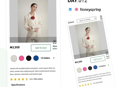 Day 12 :ecommerce page of #dailyui design productdesign ui uidesign uiux
