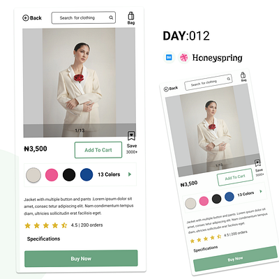 Day 12 :ecommerce page of #dailyui design productdesign ui uidesign uiux