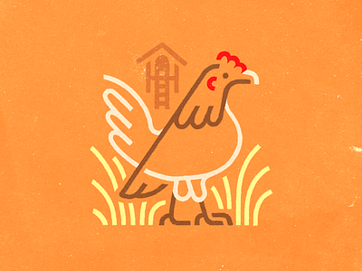 Rooster art design flat graphic design illustration