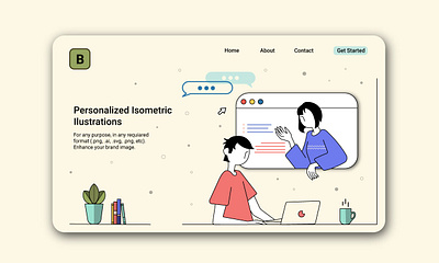 web Illustration use example app branding design flat illustration graphic design illustration logo ui ux vector