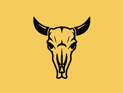 Lily Flagg Studios (Concept A) branding bull cow illustration logo skull