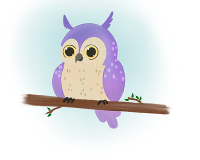 Owl art childrenillustration creative design digitalart digitaldesign graphic design graphics illustrate illustration procreate ui