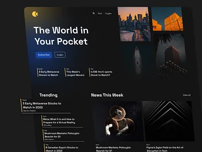 Cryptobeat News UI behance bitcoin crypto dailydoseofvisuals designeveryday ethereum finance fintech graphic design landingpage ui uidesign uxdesign webdesign