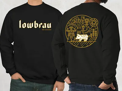 Lowbrau Sweater Design bar beer beer garden branding design german illustration illustrator vector