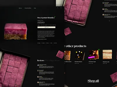 Blondery | UI/UX Product page Pt.2 agency branding design detail page graphic design illustration landing page logo mobile product page restaurant ui uiux ux vector web design