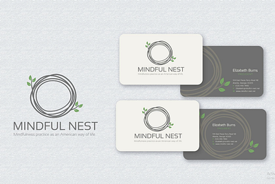 logo for mindful practice branding design illustration logo vector