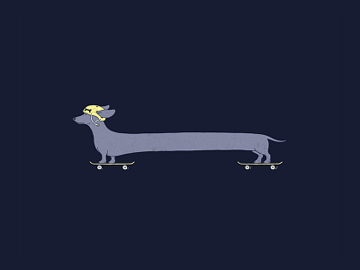 Long Skater animals cartoon clothing cute design dog drawing funny illustration skateboard skateboarding skater sports t shirt t shirt design