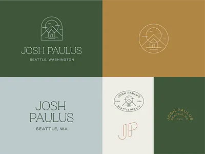 Realty Brand blue brand design branding gold graphic design green icon logo monolinear pnw realty realty brand seattle typography