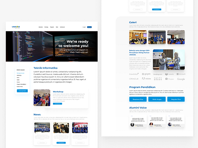 Landing Page & Subpages University branding ui uidesigner uikit uiux uxdesigner uxresearch webdesign webdesigner website