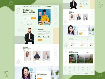 E-Tutor Finding Website Design courses for kids e tutor education education jobs etutor graphic design landing page learning learning platform online learning online school online university teaching trendy design tutor tutor jobs ui design ux design webdesign website design