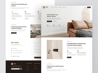 Homie - landing page Architecture interior agency architecture decoration exterior furniture home home decoration homedecor homepage house interior interior design landing page marketing minimalist real estate ui ux web design website