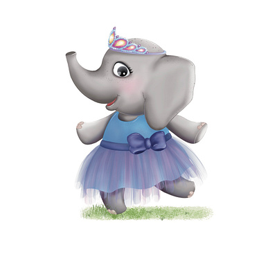 Ms. Elegant Elephant animal character book illustrations character design childrens book illustrations elephant illustration kids books