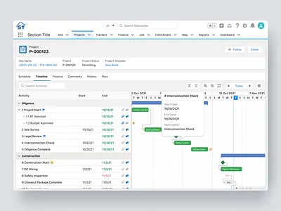 Project Timeline enterprise product gantt chart gantt view grid project project management project timeline saas sitetracker table view timeline timeline view