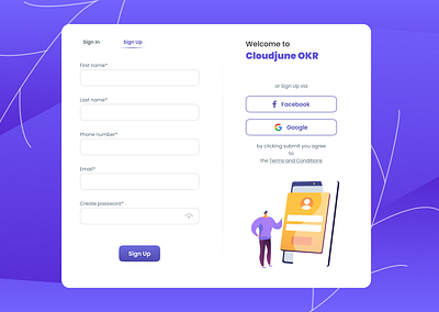 Signup Form 3d animation app branding design graphic design icon illustration logo motion graphics typography ui ux vector