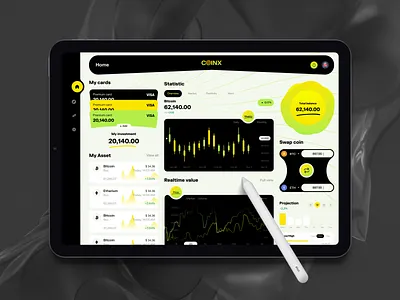 Cryptocurrency Dashboard I Ofspace bitcoin crypto crypto mining crypto wallet cryptocurrency currency ethereum finance fintech landingpage money ofspace trade ui uix ux wallet web webdesign website