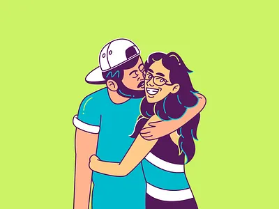 Commission commission couple february kiss love