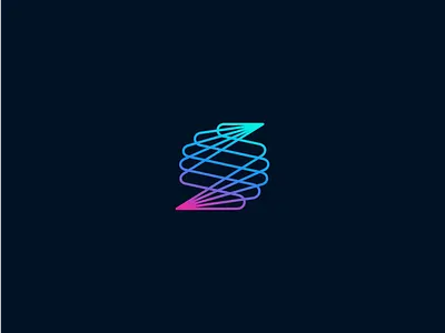 syncretic ai blockchain branding coin design fund gradient identity illustration investment letter logo minimal neon nft s simple strings vibration