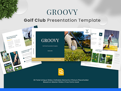 Groovy – Golf Club Google Slides Template business creative design golf club google google slide graphic design groovy illustration infographic powerpoint powerpoint template presentation