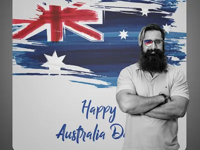 Australia Day australia beard celebration day fashion glasses logo specialday tshirt