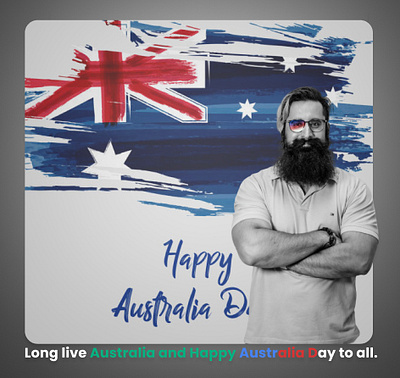 Australia Day australia beard celebration day fashion glasses logo specialday tshirt