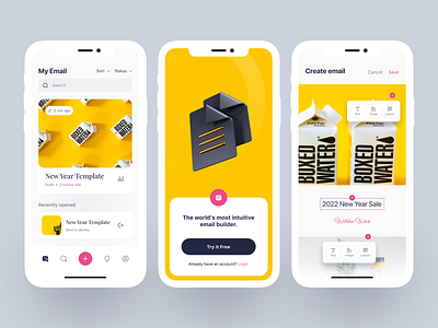 Si Mail - Email Template Creator App app app design app ui campaign clean create creator email mail mobile app template