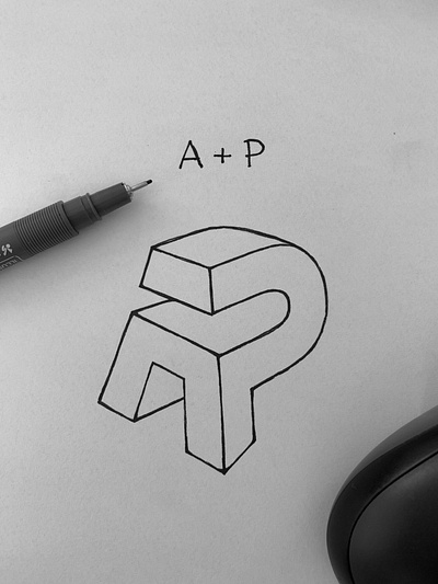 AP branding design identity letter a letter p lettering logo logodesigner sign