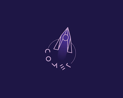 Daily Logo Challenge Day 1 - Rocketship design graphic design logo