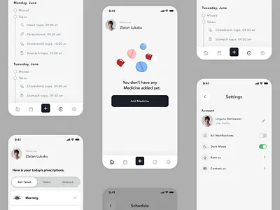 Medicine Reminder app designing design designing interface icons medical app medicine app ui ui designing user interface ux ux designing