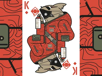 Shark King of Diamonds - HYPEBEAST PLAYING CARDS adobe apparel character fashion flat graffiti hype hypebeast illustrator linear playing cards poker shark street streetwear style swag vector