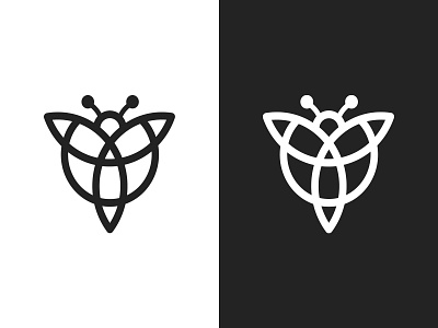 Mead Logo bee celtic insect logo mead triquetra