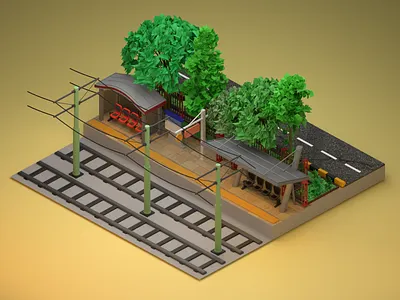 Subway station 3d 3d artist 3d city 3d design animation app blender branding city design graphic design hire illustration logo motion graphics render subway subway station ui