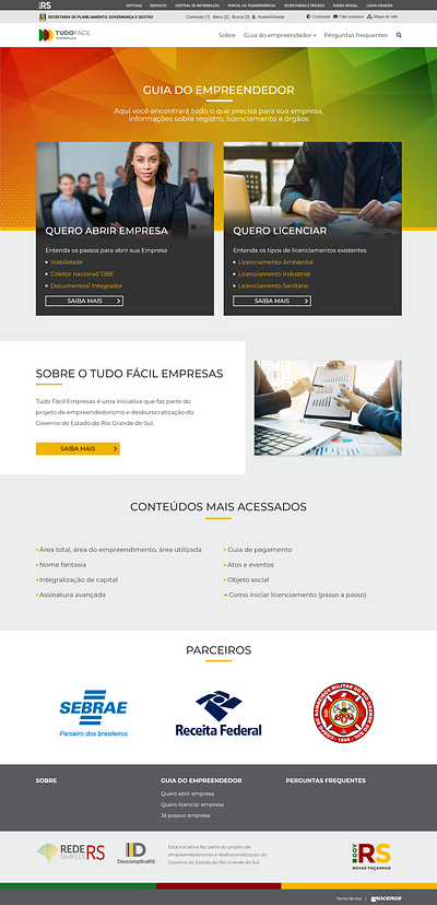 Tudo Fácil Empresas design ui ux