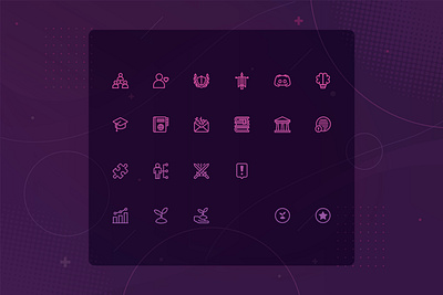 MetaGame icon set gradient icon icon set icons illustrator menu metagame outlined icons ui vector