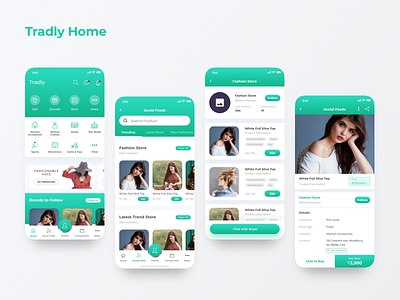 Tradly App Screens app banner debutshot design dribbble invite fintech illustration logo marketapp marketplace mobile app rahul chauhan tradly website