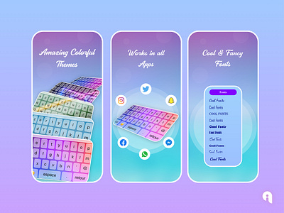 Keyboard App Screenshots app store images keyboard app mobile app design