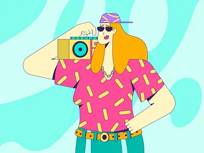 Rapper Girl Animation 2d animation adobe illustrator after effects animation behance character character design design dribbble flat animation flat design flat rapper girl illustration illustrator procreate rap animation rapper animation rapper girl rapper girl illustration vector