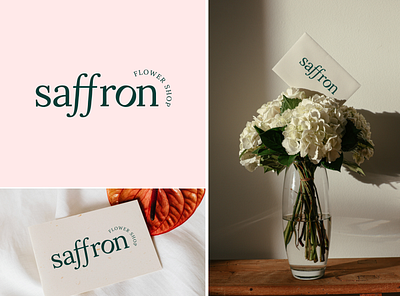 Modern branding design for Saffron flower shop | elegant brand brand identity brand identity design branding branding design branding logo designlogo elegant logo florist branding florist logo flower shop branding graphic design illustrator logo logo designer logo idea logo inspiration minimal logo visual identity