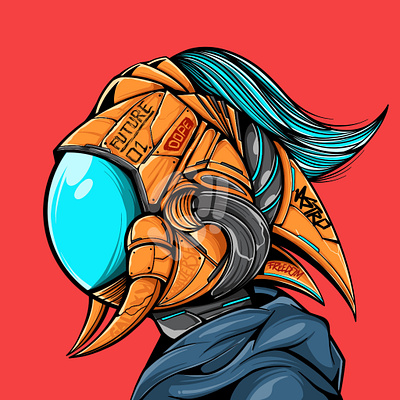 THE ASTRO GAX art astronaut character collection design doodle illustration
