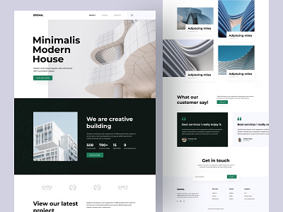 Eroma - Real Estate Landing Page 🏢 design figma landing page real estate ui ux web design