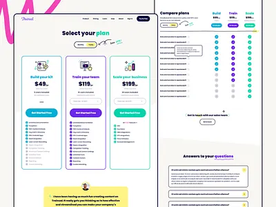 Pricing Page agency b2b brand brand identity cms faq landing page modern pricing saas studio testimonial tiers training web design webflow website