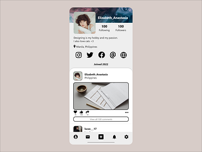 User Profile || Daily UI:006 006 app design appdesign daily ui challenge dailyui dailyuichallenge dailyuichallenge 006 profile ui user user profile user profile design userprofile