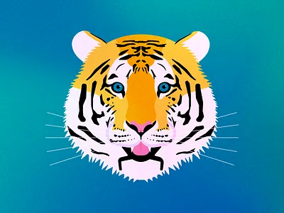 The Year of the Tiger animal cat chinese new year digital art flat illustration new year tiger tiger year vector year of the tiger