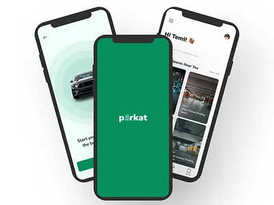 ParkAt - A Parking Space Mobile App app design case study design figma figma design green mobile app mobile app design mobile ui parking parking lot parking space ui ui design uiux user experience design ux ux design ux designer ux research