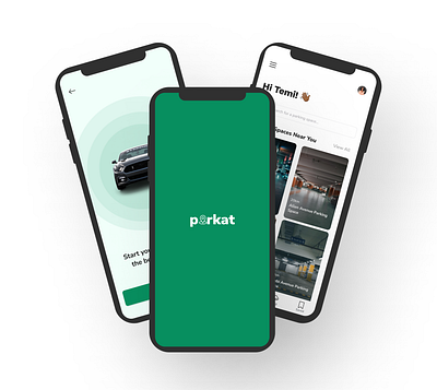 ParkAt - A Parking Space Mobile App app design case study design figma figma design green mobile app mobile app design mobile ui parking parking lot parking space ui ui design uiux user experience design ux ux design ux designer ux research