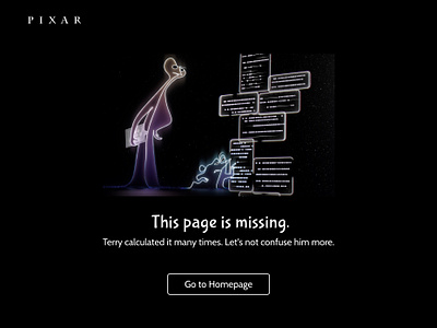 Daily UI #008 | Pixar 404 Page Concept 008 404 404 page concept daily ui daily ui 008 disney film pixar soul soul movie terry ui web page