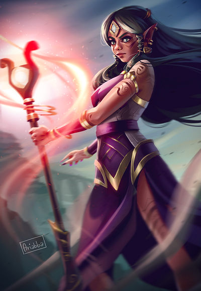 Sorcerer character character design fantasy illustration mage magic sorcerer splash art